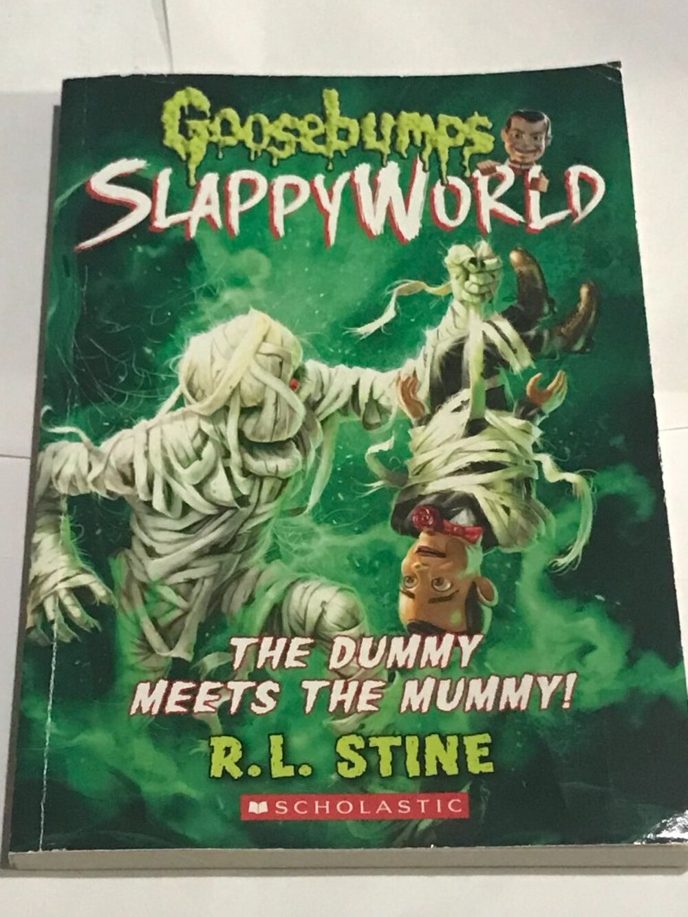 Goosebumps SlappyWorld #8 The Dummy Meets the Mummy 1st Printing R L Stine Book